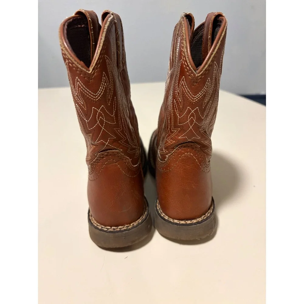 Durango Lil Durango Kids Western Boots Rodeo Brown Square Toe DBT0221S Size 12M